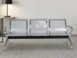 3-Link Metallic Waiting Bench - Office Reception Seating - 1
