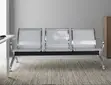 3-Link Metallic Waiting Bench - Office Reception Seating - 4