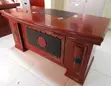 Curved Front Mahogany Finish 180cm Desk - 2