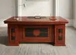 Curved Front Mahogany Finish 180cm Desk - 4