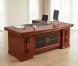 Curved Front Mahogany Finish 180cm Desk - 5