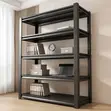 5 Tier Black Metallic Bookshelf - 1