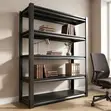 5 Tier Black Metallic Bookshelf - 3