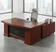 Executive Mahogany Office Desk with Side Return - 5