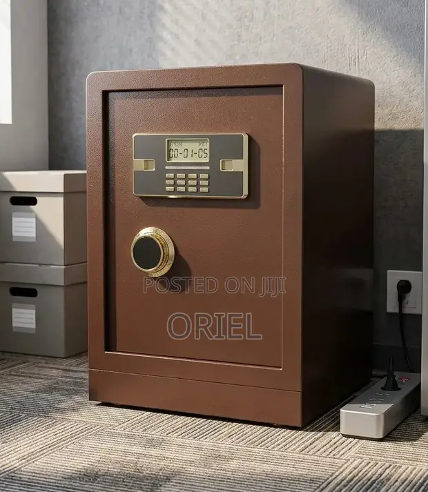 60kg Brown Digital Fireproof Safe - Heavy Duty Security Box - 1