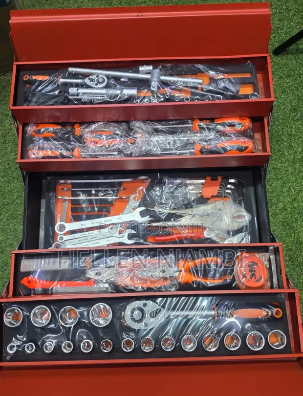 85-Piece Foldable Socket Set Toolbox with Wrenches - 1