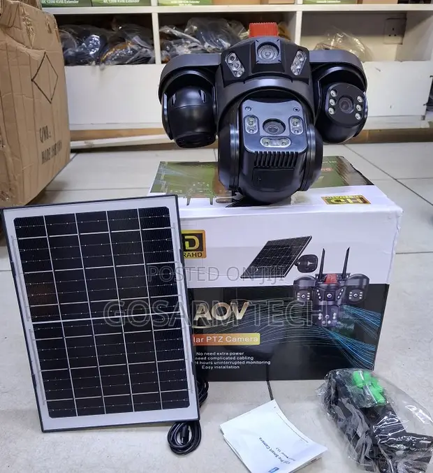 Kamera ya 4G ya Solar PTZ lenzi tatu na Sauti ya Njia Mbili - 1
