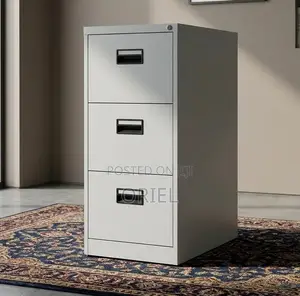 3-Drawer Metal Office Filing Cabinet - White