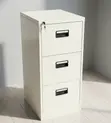 3-Drawer Metal Office Filing Cabinet - White - 3