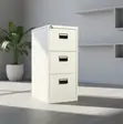 3-Drawer Metal Office Filing Cabinet - White - 5