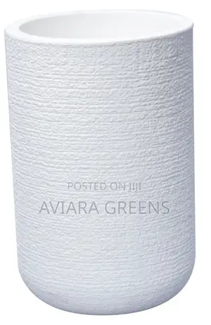 Round Textured Cylinder Planter - 37cm x 60cm
