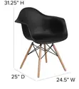 Eames Style Plastic Bucket Chair - 4 Legs - 1