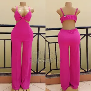 Jumpsuit Nzuri ya Thrift - Pink Moto