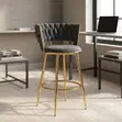 Counter Height Gray Bar Stool - 4