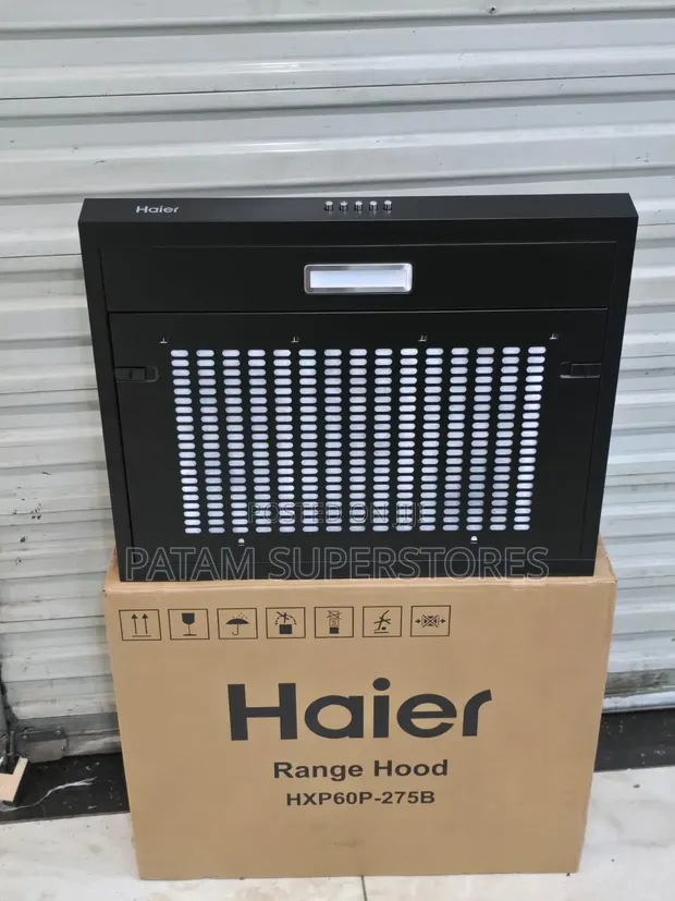Haier 60cm Black Kitchen Hood HXP60P-275B - 1