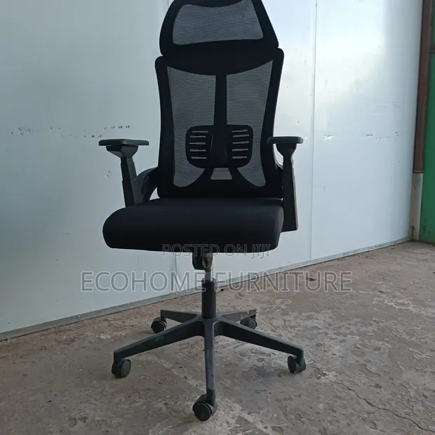 Ergonomic Mesh Office Chair with Headrest & Lumbar Support - 1
