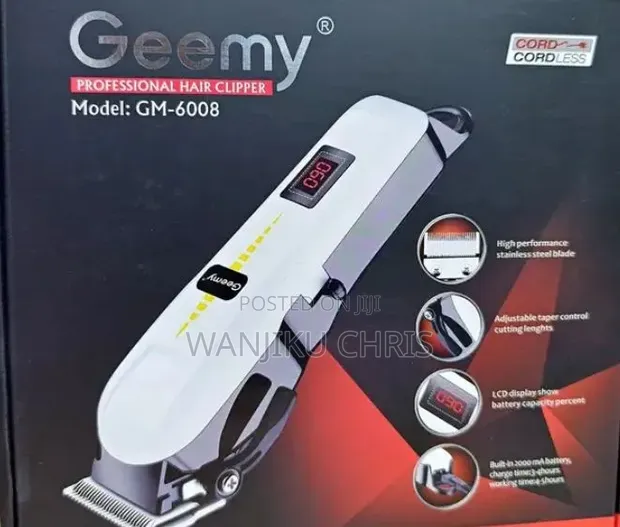 Geemy Rechargeable Professional Hair Clipper - 1