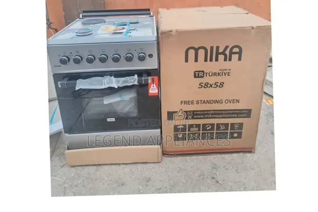 Brand New Mika Standing Cooker 58x58cm (3+1 Burners) - 1
