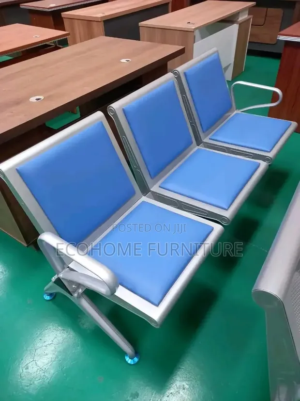 3-Seater Waiting Area Chair - Airport, Hospital Reception - 1