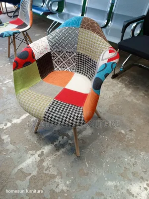 Kiti cha Kisasa cha Patchwork - Kiti cha Kupumzika chenye Mtindo