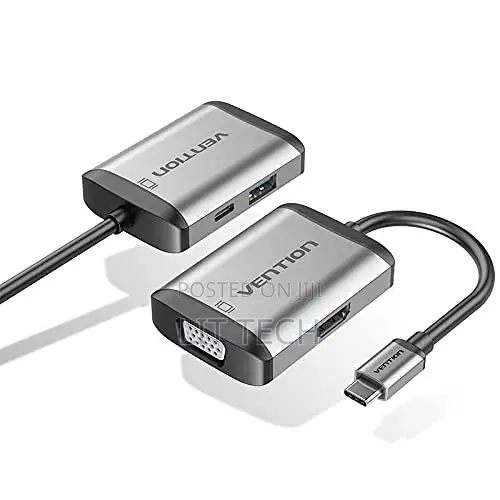 Vention Type-C to HDMI/VGA/USB 3.0/PD 4-in-1 Multiport Converter - 1