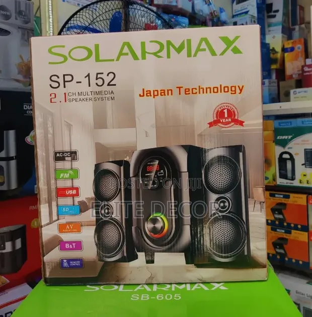 Solarmax SP-152 2.1 Multimedia Speaker Bluetooth | FM | USB | SD - 1