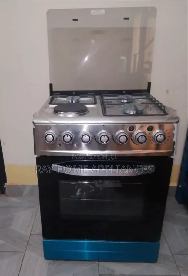 Sarahtech 60x60cm 3 Gas + 1 Electric Plate Standing Cooker with Rotisserie - 1