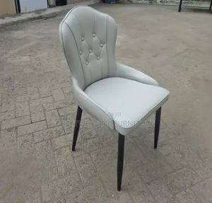 Vintage Grey Leather Dining Chair HR4