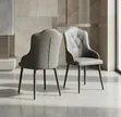 Elegant Modern Dining Chair - Grey - 2