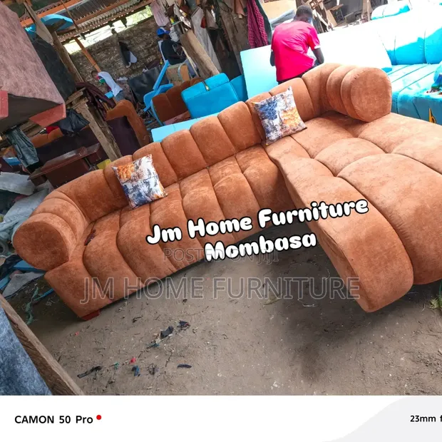 Bubble Sofa ya L - Seater 6, Mito ya Spring - 1
