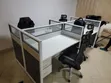 4-Way Office Workstation / Cubicle with Glass Partition - 1