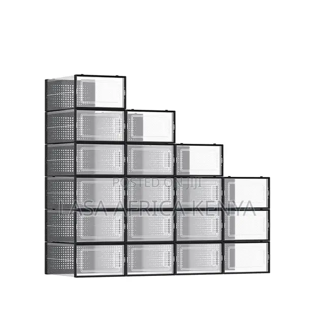 LASA Storage Box Set - Vipande 18 vya Kukunja, Kingo Nyeusi - 1