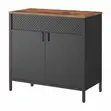 LAZAVA Industrial Sideboard Cabinet Nyeusi Kahawia - 1
