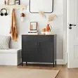 LAZAVA Industrial Sideboard Cabinet Nyeusi Kahawia - 3
