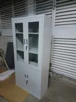 Kabati la Metal lenye Milango 4 na Kifungio - Milango ya Kioo - 2