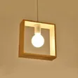 Mwanga wa Pendant Mbao Mraba - 2