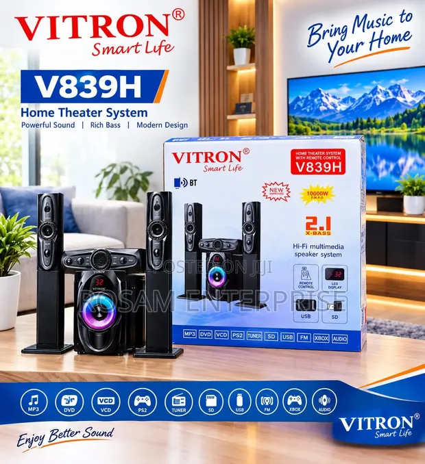Vitron V839H 3.1 Tallboy Speakers - 1
