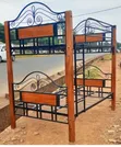 Kitanda cha Double Decker cha 4x6 - Chuma Nyeusi - 2