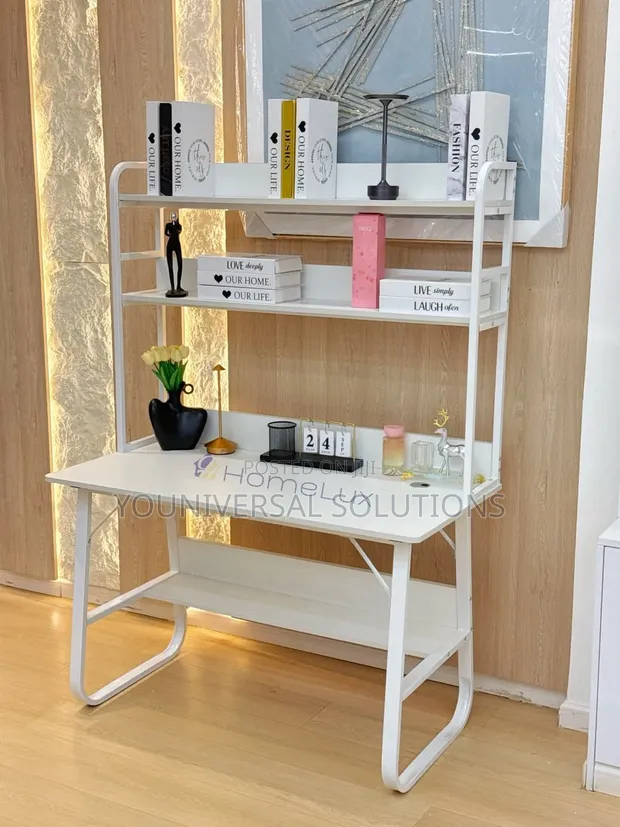 Executive Study Desk with Bookshelf - Brand New - 1