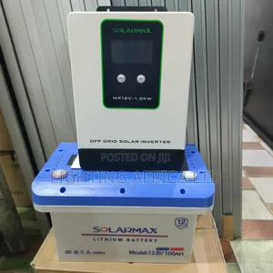 Solarmax 100Ah 12V Lithium Battery & 1KVA Hybrid Inverter