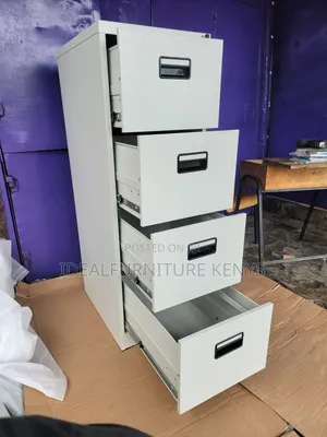 Heavy Duty 4-Drawer Filing Cabinet - White