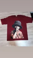 Polo Round Neck Designed T-Shirt - Maroon - 1