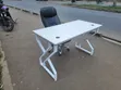White Modern Office Desk with Executive Chair - 2