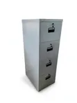 Grey 4-Drawer Metal Filing Cabinet with Keys - 1