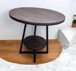 Meza ya Raundi ya Metal ya Tabaka 2 (Urefu 55cm) - 1