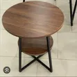 Meza ya Raundi ya Metal ya Tabaka 2 (Urefu 55cm) - 2
