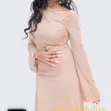 Evening Elegant Dress - Crimson Mesh Bodycon - 1