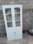 Modern Front Glass Storage Cabinet with Adjustable Shelves - 2