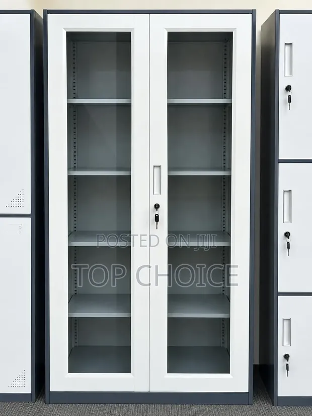 Boss Office Products Kabati la Faili la Kioo - Grey - 1