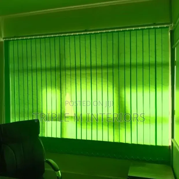 Light Green Vertical Window Blinds - Brand New - 1